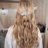 Joez Wonderful Rhinestone Hair Clips, Silver Bridal Hair Accessories for Women, Sparkly Crystal Hair Pins, Fancy Flower Hair Barrettes for Wedding, Bride, Long Hair (1 Pcs)