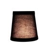 Aspen Creative 32046-2B, Empire Clip-On Chandelier Lamp Shade, Black, 3" Top x 4" Bottom x 4" Slant Height, Set of 2