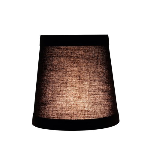 Aspen Creative 32046-2B, Empire Clip-On Chandelier Lamp Shade, Black, 3" Top x 4" Bottom x 4" Slant Height, Set of 2