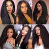 22 Inch Color #1B Bundles Human Hair Natural Black Kinky Straight Bundles Natural Color Human Hair Bundles Unprocessed Brazilian Virgin Human Hair Extensions For Black Woman 100g/Pc