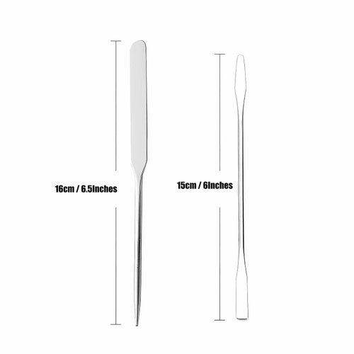 Ouliget New Korean Stainless Steel Picasso Spatula Makeup, Makeup Spatula Korean, Stainless Steel Makeup Spatulas, Make Up Spatula Tool, 2 Pieces