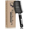 KTKUDY Detangling Brush Boar Bristles Hair Brush Make Hair Shiny & Healthier Curved and Vented Detangler Brush for Women Men Kids Wet & Dry Hair (Black)