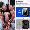 Goton 2 in 1 Waterproof Case for Apple Watch Screen Protector 44mm SE 2nd Gen Series 6 5 4 SE, 360 Protective Glass Face Cover Hard PC Bumper + Back Frame for iWatch Accessories 44 mm, Black