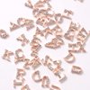 Vezocim 26pcs Letters Nail Art Decorations, Rose Gold Alloy Alphabet Nail Glitter Design for Women Manicure Decoration, DIY Jewelry Making Craft Supplies