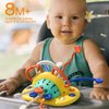 VoMii High Chair Toys with Suction Cup, Montessori Toys for 1 Year Old,Sensory Toys for Fine Motor Skills,Food Grade Silicone Pull String Activity Toy Gift for Baby Infant Toddlers