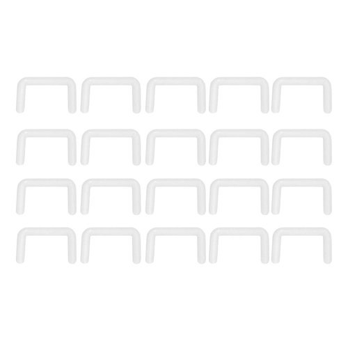 PiercingJ 20pcs 14G 16G Clear Bioflex Septum Rings Retainers Flexible Acrylic Nose Ring Retainer U-Shaped Piercing Hider Body Jewelry