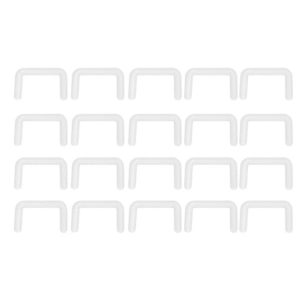 PiercingJ 20pcs 14G 16G Clear Bioflex Septum Rings Retainers Flexible Acrylic Nose Ring Retainer U-Shaped Piercing Hider Body Jewelry