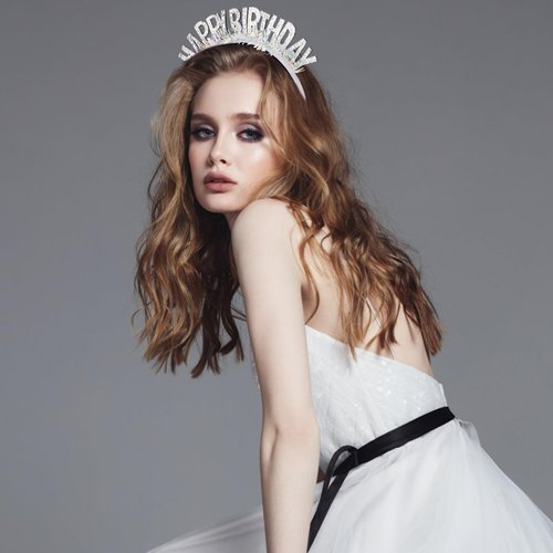 5Pcs Glitter Rainbow Tassel Birthday Crown and Tiara for Girls, Kids Birthday Party Decorations, Hair Accessory for Toddlers, Sweet Gifts