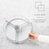 YouCopia Crazy Susan Lazy Susan Organizer, 3 BPA-Free Removable Clear Bins with Handles, Rotating Storage Turntable for Kitchen Cabinet, Pantry and Bathroom Organization