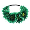 DDNFO Sunflowers Flower Crown Headbands For Women Girl Rose Floral Crown Headband Flower Wreath.(F128) (Green)