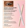 Nude Gel Eyeliner Pencil Set-2Pcs Multi-Use Gel Eye Liner waterline Pen,Long Lasting Waterproof Smudge-proof Water Line Pencil, Professional Eye Makeup Kit for Older Women with Pencil Sharpener-03