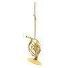 Broadway Gifts 2.8" Gold Brass French Horn Ornament Decoration