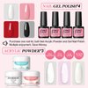 Acrylic Nail Kit with Everything 3PCs Acrylic Powder 4PCs Gel Nail Polish with Drill and U V Light 18PCs Glitter Powders Nail Kit Acrylic Set for Beginner DIY Home Salon