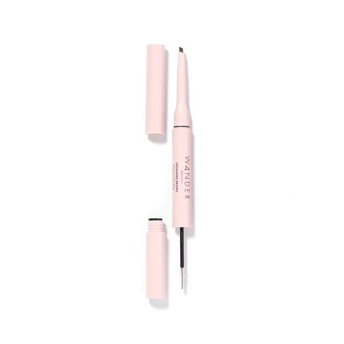 Wander Beauty Upgraded Brow Pencil & Eye Brow Gel - Dark Brown - 2 in 1 Eye Brow Makeup With Castor Oil, Peptides & Panthenol - Two-Sided Brow Filler, Definer, & Lifter for Fuller Brows - 0.05 fl oz