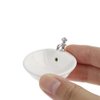Dollhouse Bathroom Sink 1:12 Miniature Resin Ceramic Round Wash Basin Bathroom Sink Model for Dollhouse Supplies White