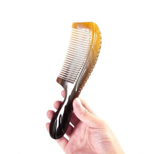 One&One Horn Comb Bone Comb Fine Tooth Comb for Women Hair.Natural animal horn bone and Hand Polished, Made in China.