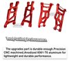 RCMYou RC Front Rear Suspension A-Arms Upgrades Part for 1/10 Rustler VXL/Stampede VXL 2WD,Alloy Arms Hop Ups w/Tie Bar,Replace 3631 3655,Red