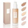 AVVA VISION Liquid Foundation Makeup Natural True Skin Tone Full Coverage Concealer Flawless Complexion Blendable Longwear, 103, 1 fl. oz.
