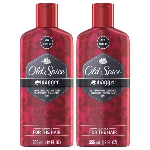 Old Spice Swagger 2 in 1 Shampoo and Conditioner, 12 Ounce, Pack of 2
