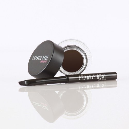 Frankie Rose Limitless Waterproof Eyeliner with Applicator Brush | Smudge-Proof Gel Eyeliner Pot Designed for All-Day Wear, Hypoallergenic Eye Liner - Bombshell Brown