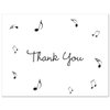 50 Music Notes Thank You Cards (Black)