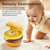 UTOPLIKEY Toy Cars for Toddlers 1-3 4PCS Press and Go Vehicle Toys for Baby Early Development Burger Push Car