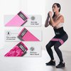 Sweet Sweat Hip Bands with 3 Levels of Resistance | Non-Slip Fabric Booty Bands for Squats & Lunges | Includes Free Mesh Carrying Bag (Pink)