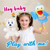 Hopearl Plush Bird Hand Puppet with Open Movable Mouth for Imaginative Play, Role Play, Interactive Toy for Storytelling Teaching Puppet Theater, Gifts for Kids Boys Girls, Blue, 16''