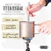Vargo BOT - 700 | Titanium Cooking Pot and Water Bottle with Foldable Handles and Watertight Lid | 700ml (23 oz.) Durable & Lightweight Model T-466