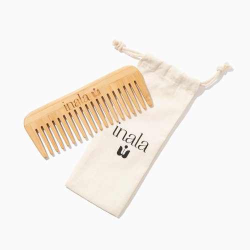Inala Strand Smoother - Wide Tooth Wooden Comb -Bamboo Combs that Prevents Tangles and Static - H...
