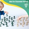 CHAXUNTEN 200PCS Army Men Toy Soldiers, Plastic Army Men Action Figures, 10 Poses Yellow and Green Soldiers Playset for Boys Birthday Gift