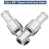 Saipe 2pcs 3/8" 10mm Fuel Check Valve Non-Return One Way Fuel Line Check Valve for Fuel Oil Petrol Diesel
