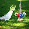 Jinkoozz Bird Toys, Parrot Ball Toys with Bells, Colorful Bird Chewing Toys, Bird Cage Accessories, Suitable for Birds Parrots Parakeets Cockatiels