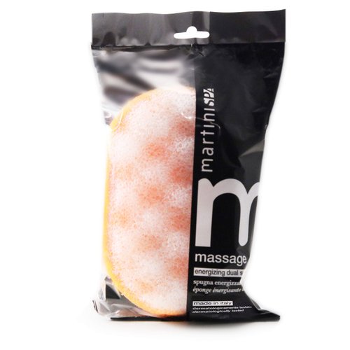 MartiniSPA Italian-Made 4-Pack Bath & Shower Sponge for Face & Body, Exfoliating Sponge for Men & Women, Dual Action Design, Dermatologically Tested – 1 of Each Color.
