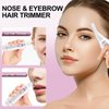 AREYZIN Nose Hair Trimmer for Women 2 in 1 Painless Eyebrow Trimmer and Nose Trimmer Facial Hair Removal Nasal Hair Clippers Professional, Waterproof, Dual-Edge Blade
