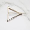 Yheakne Boho Triangle Hair Clip Barrette Metal Silver Geometry Hairpin Minimalist Hair Holder Modern Hair Accessories for Women and Gilrs (Silver Triangle)