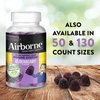Airborne Elderberry + Zinc & Vitamin C Gummies For Adults, Immune Support Vitamin D & Zinc Gummies With Powerful Antioxidant Vitamins C D & E - 50 Gummies, Elderberry Flavor
