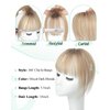 Clip in Bangs Bangs Hair Clip Fake Bangs Clip In Bangs Real Human Hair Hairpieces Ombre Blonde 360° Cover Clip on Bangs for Women Fringe with Temples Wispy Bangs Clip In Hair Extensions French Bangs