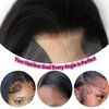 yuccy Straight Lace Front Wigs Human Hair 26 Inch 13x4 HD Transparent Lace Front Wigs Human Hair Pre Plucked with Baby Hair 200% Density Brazilian Virgin Human Hair Full Frontal Wigs for Black Women…