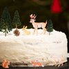 26 Pcs Forest Animal Figurines Toys Woodland Creatures Grassland Diorama Kit Plastic Rainforest Animals Habitat Playset with Model Trees for Birthday Cake Topper Kids Toddlers Educational Learning