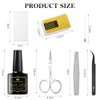 Fiberglass Nail Extension Gel Kit Gel Nail Builder Extension Fiber Nail Kit with Magical Silk Fiberglass, Quick Building Gel, Nail File, Tweezers, Scissors, Nail forms for Gel Extension Nail Art