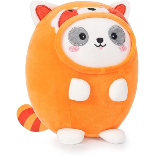 LOMBEE 12" Cute Plush Pillow Stuffed Animal, Soft Kawaii Plushie Gift for Kids (Red Panda)