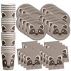 Raccoon Birthday Party Supplies Set Plates Napkins Cups Tableware Kit for 16