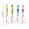 MiOYOOW 4PCS Cat Feather Toy Refills, Hanging Cat Fishing Pole Attachments Interactive Cat Teaser Toy Replacements for Cat Kitten Play Exercise