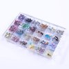 Kemaily 24 Slots Empty Clear Nail Art Decoration Storage Box Nail Glitter Rhinestone Crystal Accessories Container Storage Box
