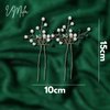 VMila Wedding Pearl Hair Pins Wedding Hair Pins Bridal Hair Accessories Pearl Flower Hair Accessories For Women Girls Wedding Hair Accessories (Green Small Pin)