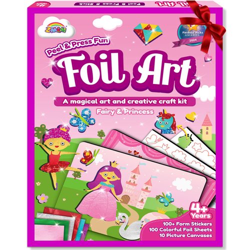 ZMLM Foil Art Kit for Kids: Foil Art Crafts Princess Unicorn Christmas Gifts for 4 5 6 7 8 9 Year Old Girls - Mess Free Art and Craft Supplies for Kids Christmas Crafts Toys Gifts