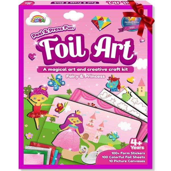 ZMLM Foil Art Kit for Kids: Foil Art Crafts Princess Unicorn Christmas Gifts for 4 5 6 7 8 9 Year Old Girls - Mess Free Art and Craft Supplies for Kids Christmas Crafts Toys Gifts