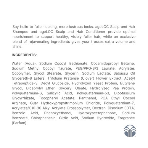 Nu Skin ageLOC Nutriol Scalp & Hair Shampoo | 6.7 fl. oz | Fuller Hair Formula with Vitamin E & Antioxidants | Nourishes Dry & Damaged Hair | Safe for Color-Treated Hair | Daily Use for All Hair Types