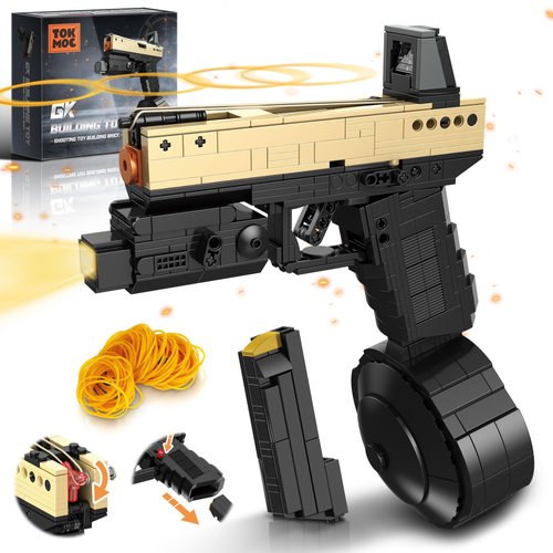 YWFSFZ Model Gun Building Blocks Set, Building Bricks Toy Gun, Guns Building Toys for Boys Kids Adults Sniper Set Shootable, Toy Pistol Model Kit for Military Fans